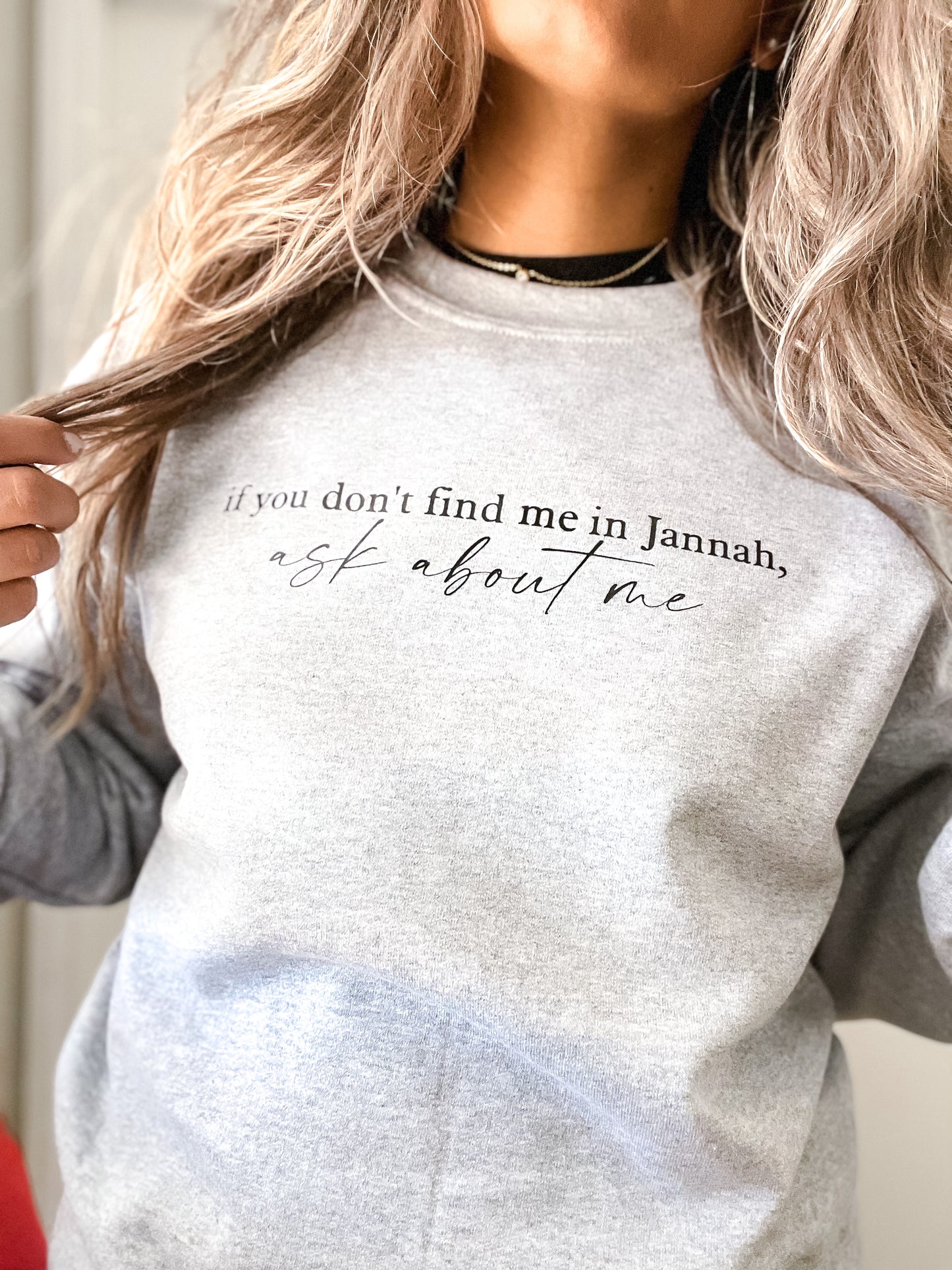 Ask About Me in Jannah Crewneck Sweatshirt