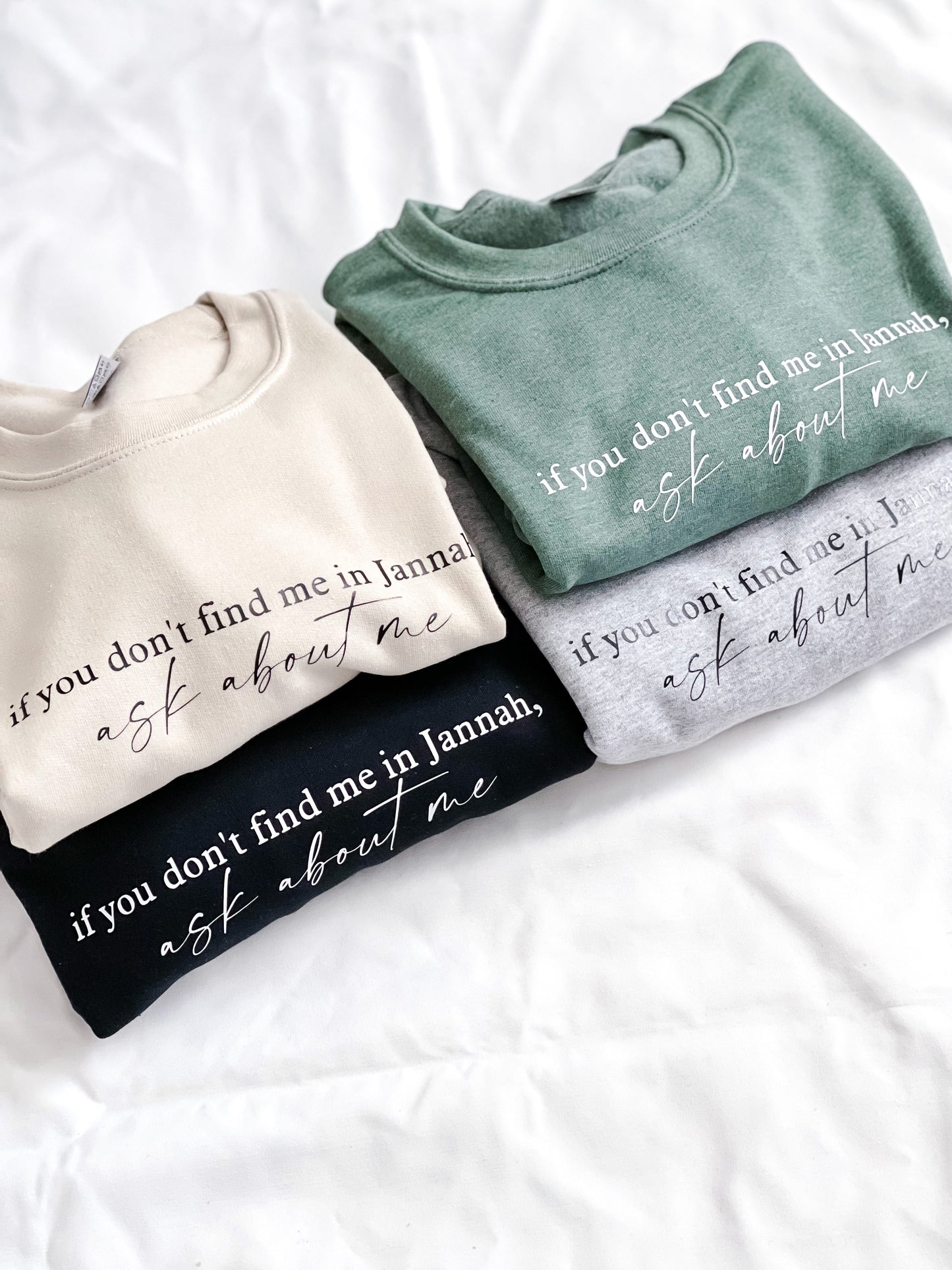 Ask About Me in Jannah Crewneck Sweatshirt