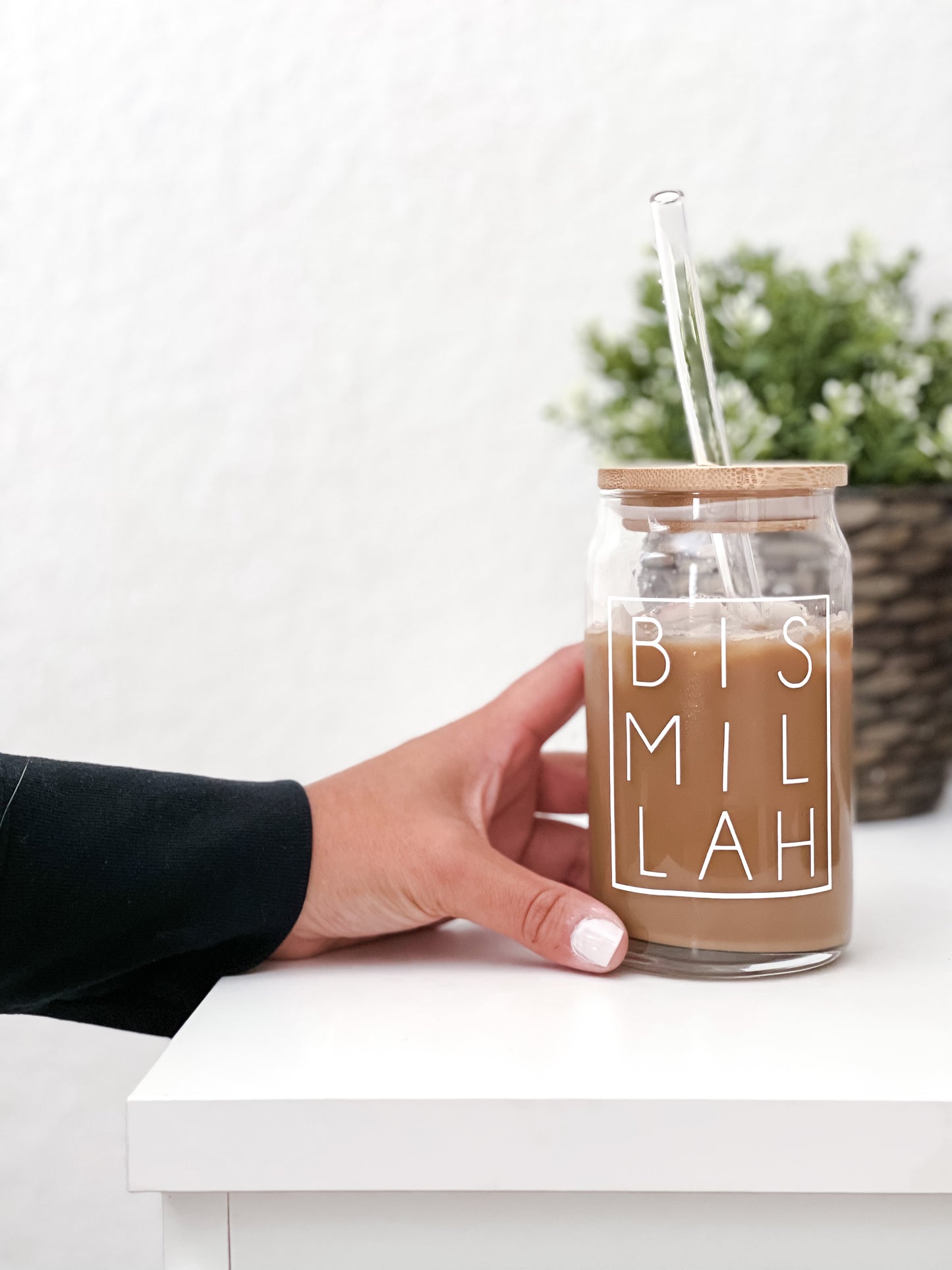 Bismillah Cup with Lid and Straw